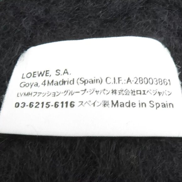 Auth LOEWE Anagram Muffler Scarf Stole Black Mohair/Wool - e59979g - Picture 6 of 7